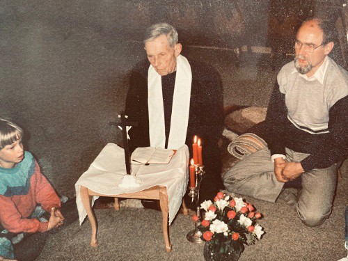 Bogdan Snela mit Pater Lassalle